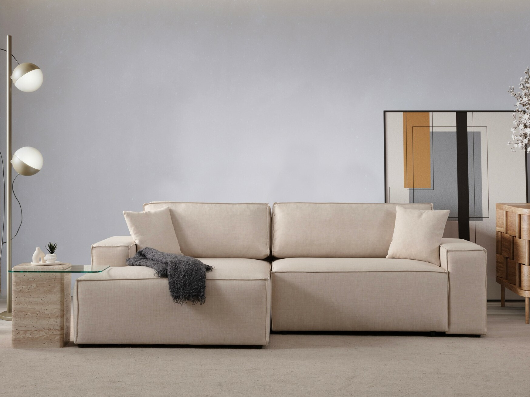 Sofá rinconero Altadena 580 (Crema)