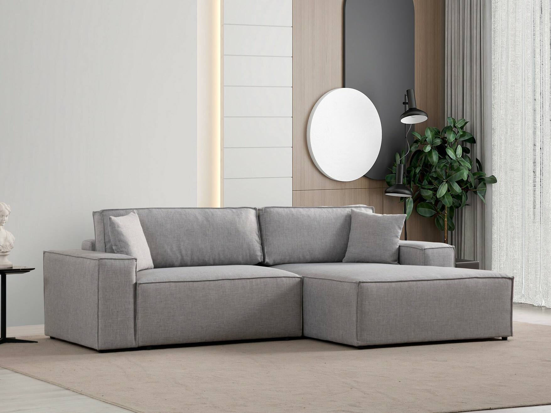 Sofá rinconero Altadena 580 (Gris claro)