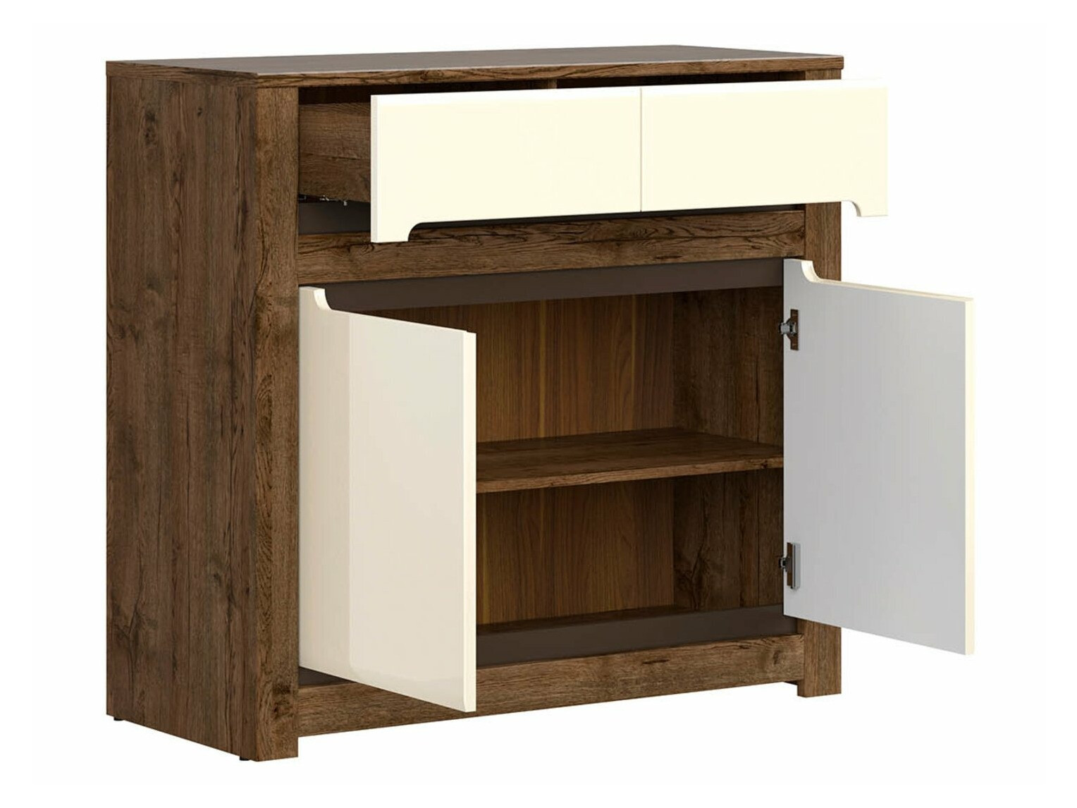 Cómoda Ophevaru 100 (Crema brillante + April roble)