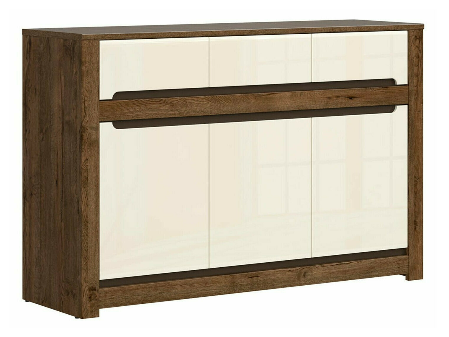 Cómoda Ophevaru 101 (Crema brillante + April roble)