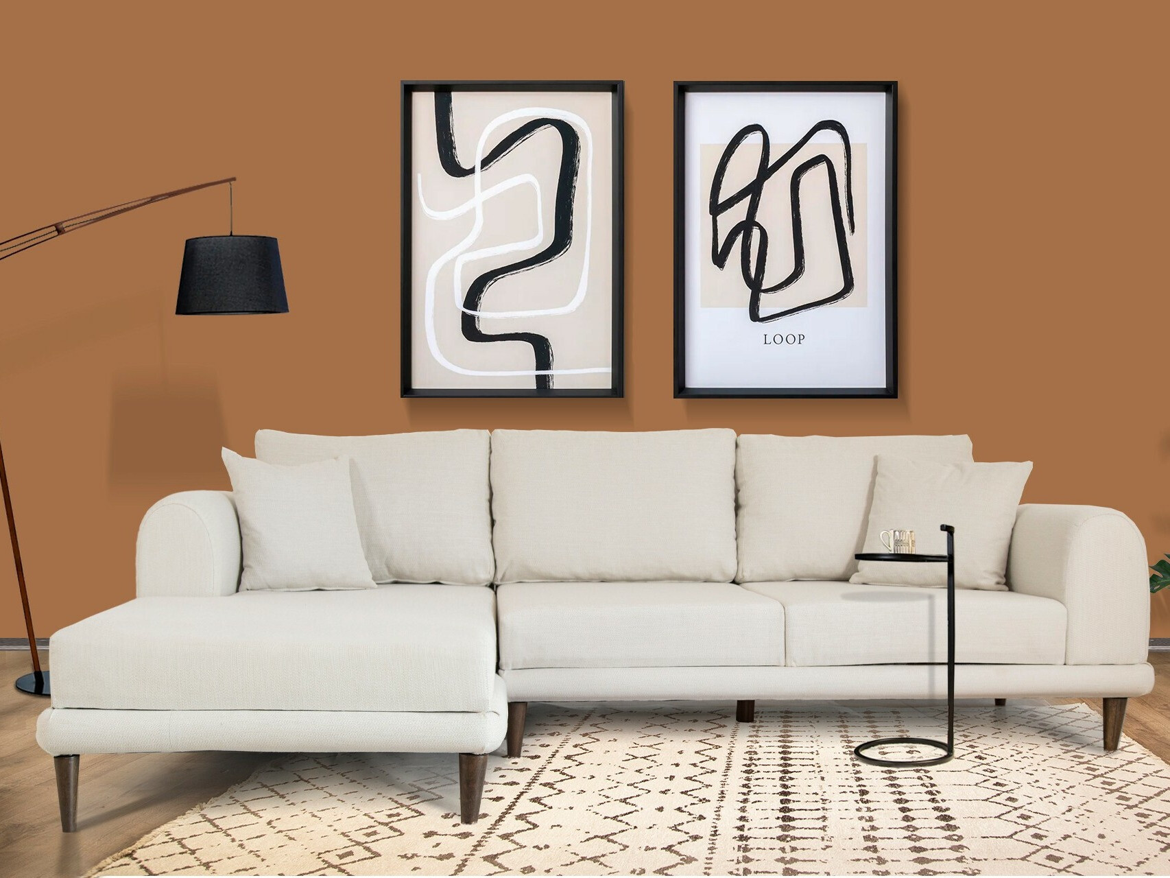 Sofá rinconero Altadena 584 (Blanco)