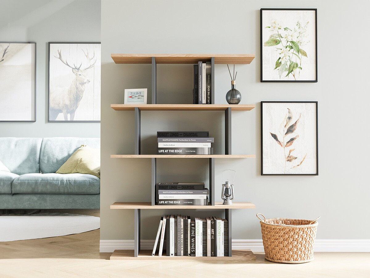 Estantería Kailua 1048 (Roble + Antracita)