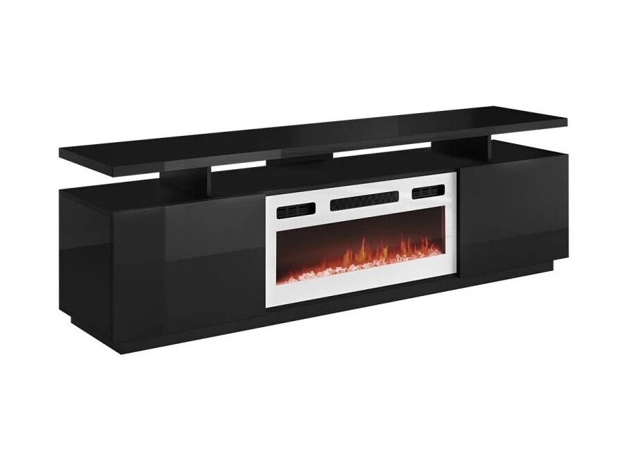 Mueble TV Charlotte 151 (Negro + Negro brillante)