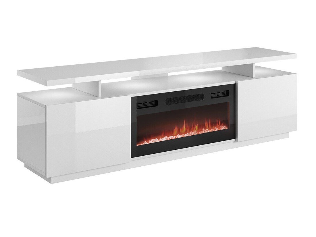 Mueble TV Figura I (Blanco + Blanco brillante)