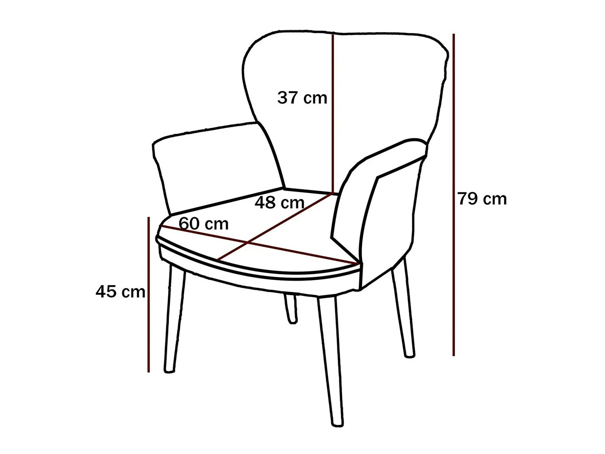 Sillón Kailua 2065 (Turquesa oscuro)