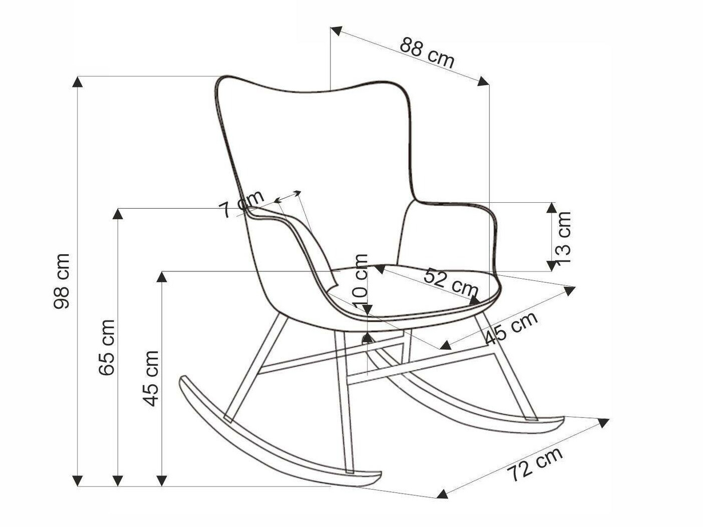 Mecedora Houston 1611 (Gris)