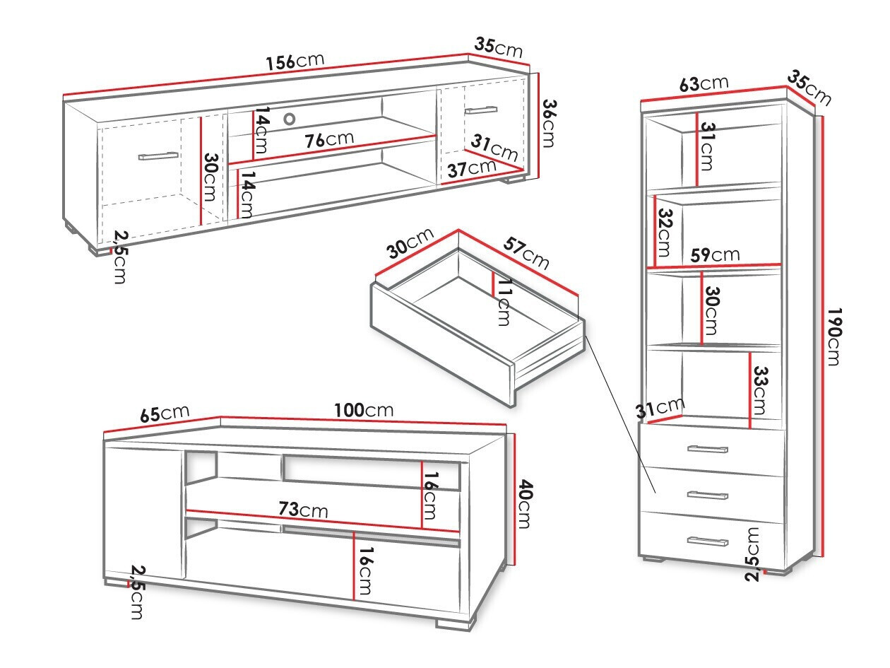 Conjunto de salón Comfivo Casus II