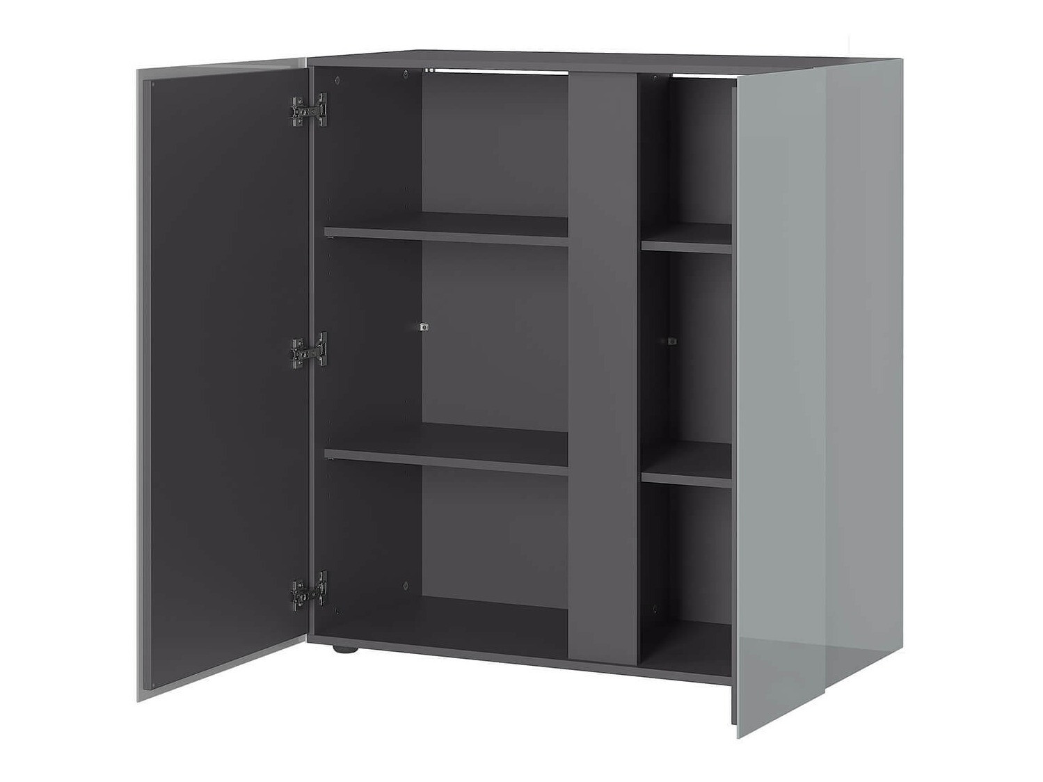 Aparador Sacramento 289 (Gris brillante + Grafito)