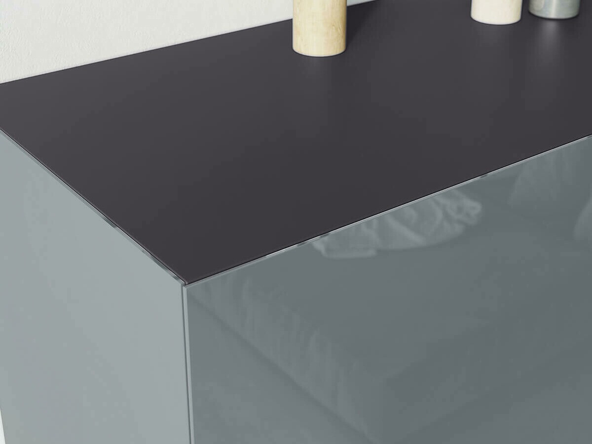 Aparador Sacramento 289 (Gris brillante + Grafito)