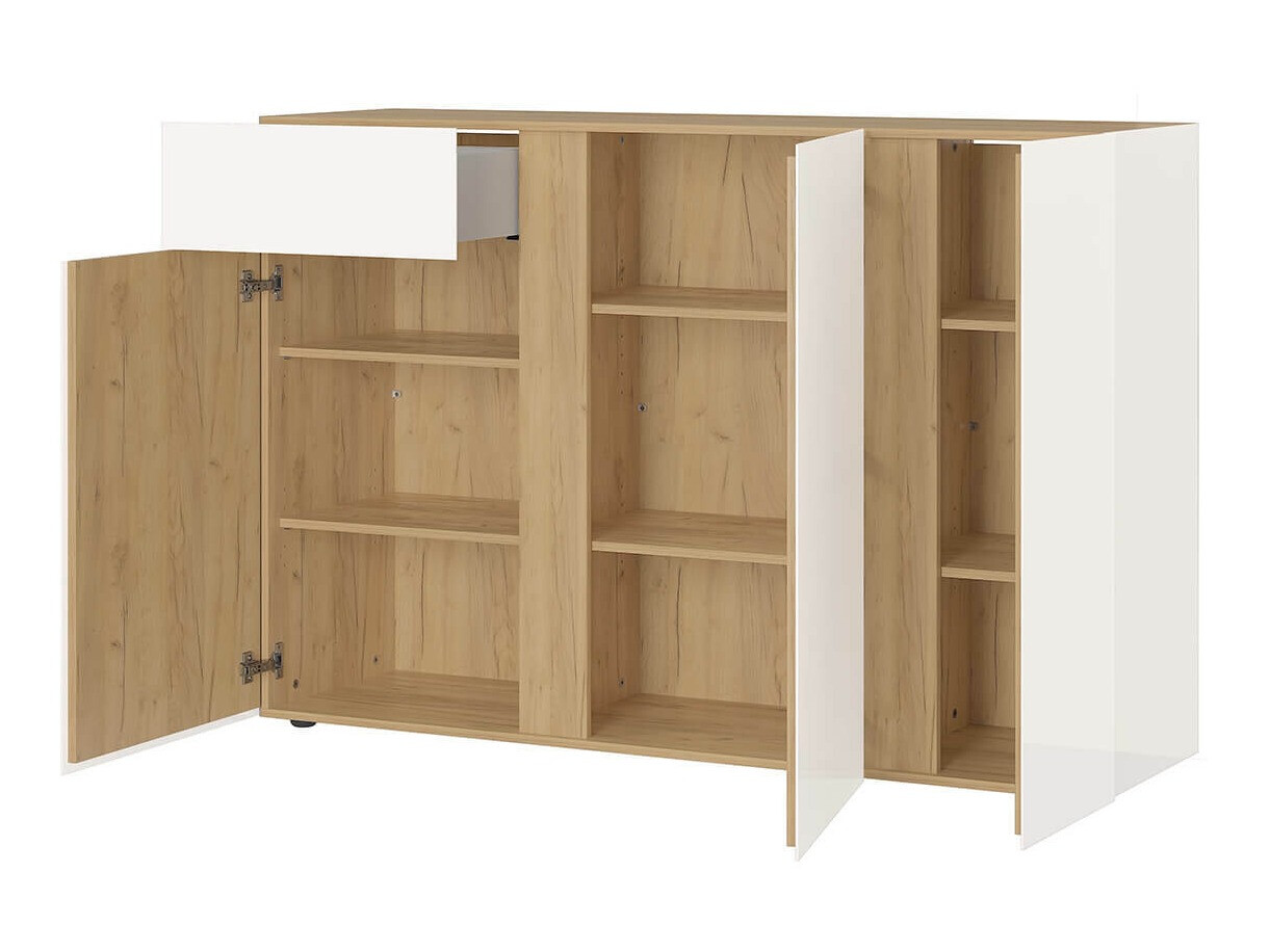 Cómoda Sacramento 291 (Brillo Gris claro + Navarra roble)