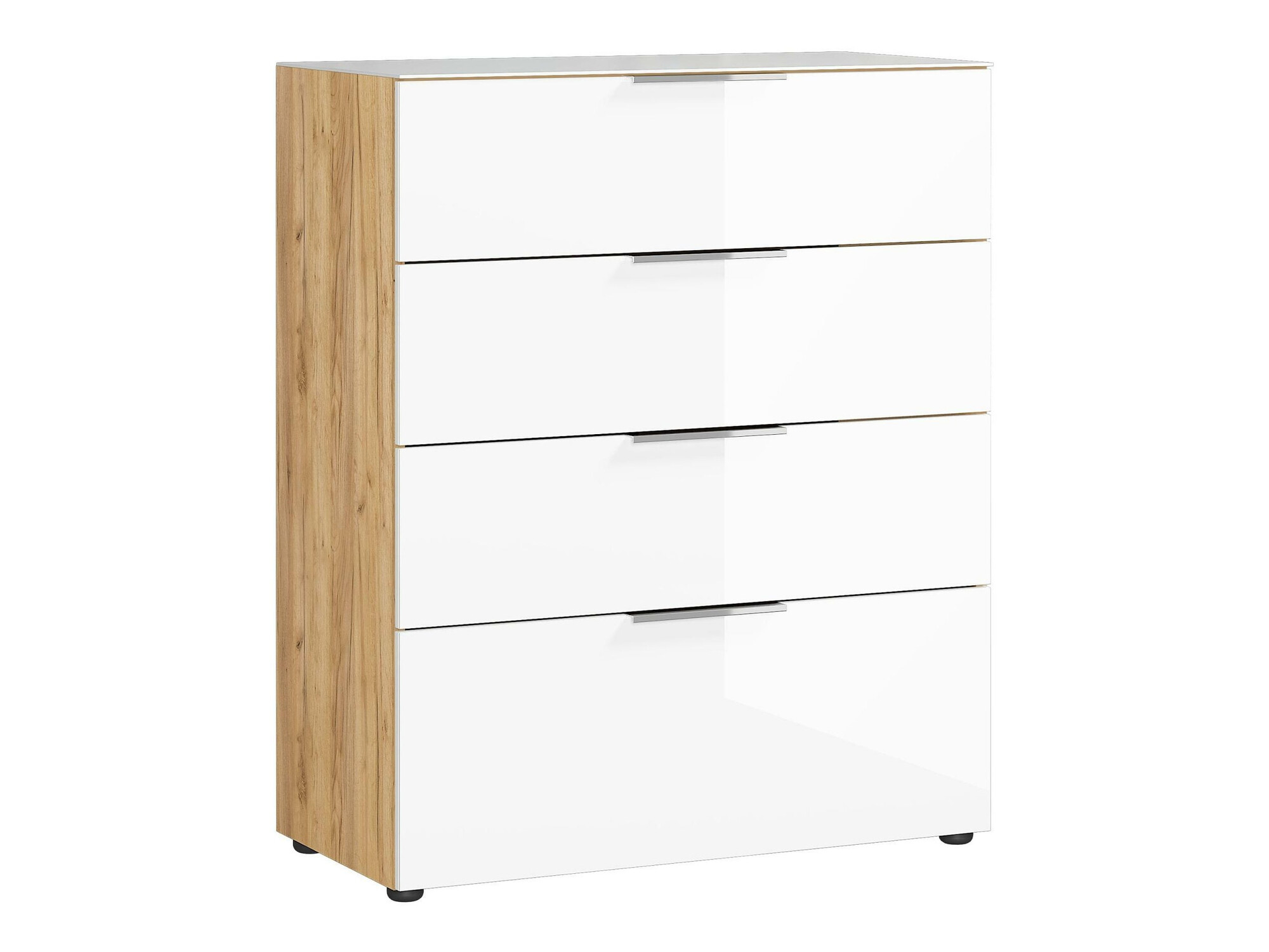 Cómoda Sacramento 299 (Blanco brillante + Navarra roble)