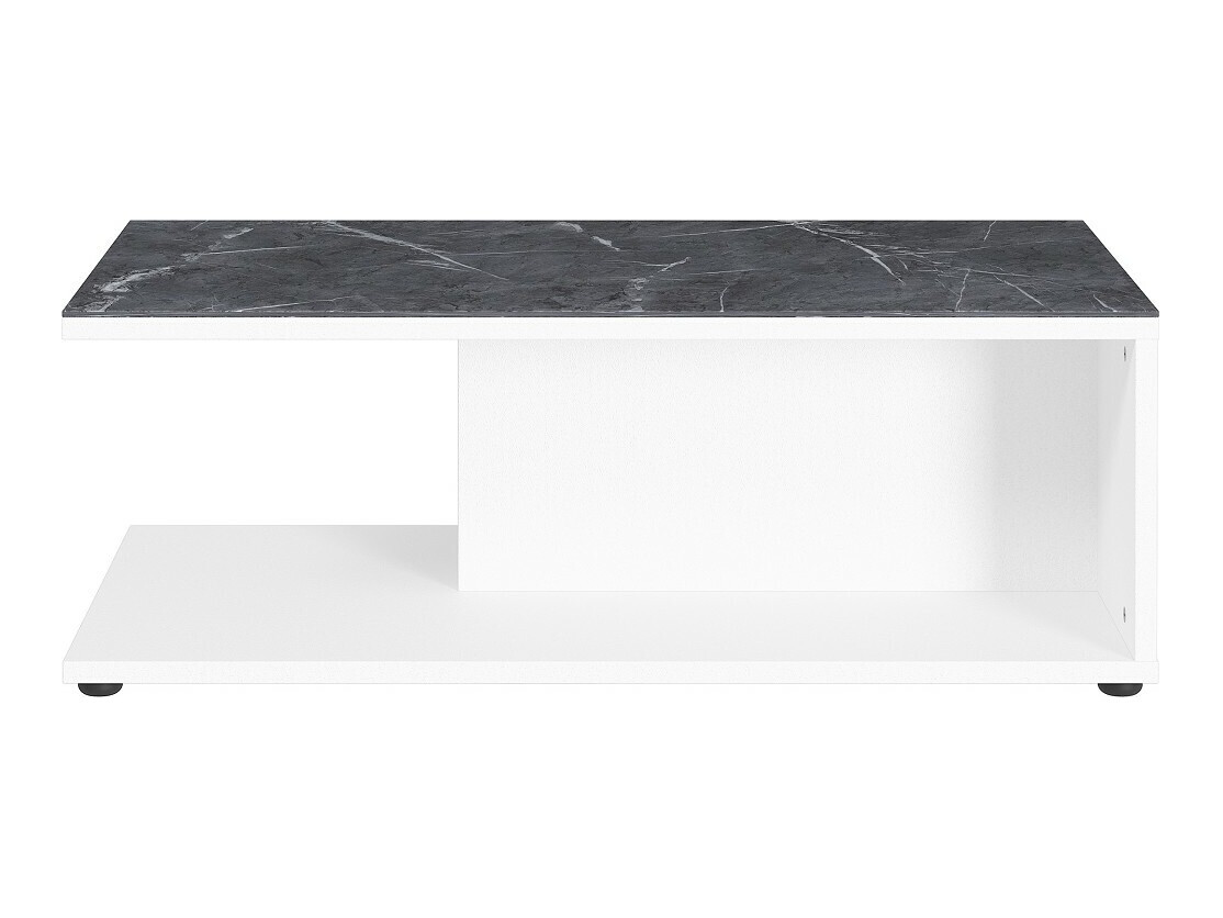 Mesa de centro Revteno 109 (Blanco + Mármol negro)