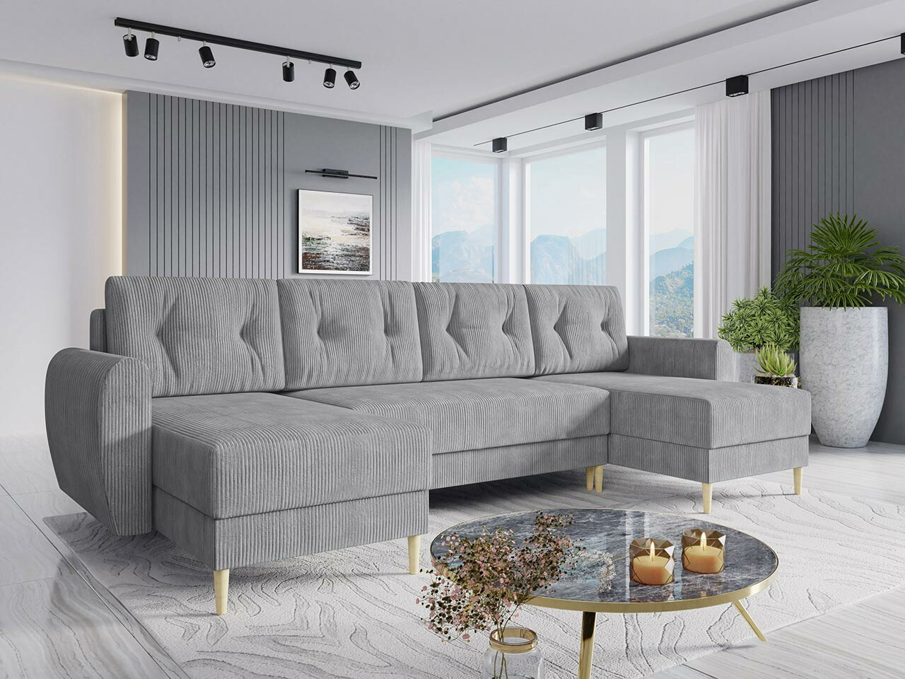 Sofá rinconero Memphis 140 (Poso 110)