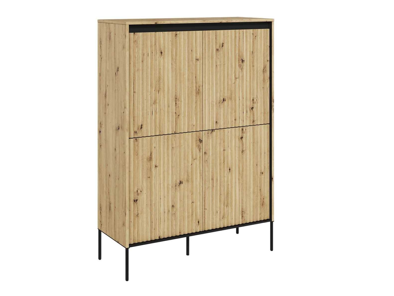 Aparador Fernolu 102 (Roble Artisan + Negro)