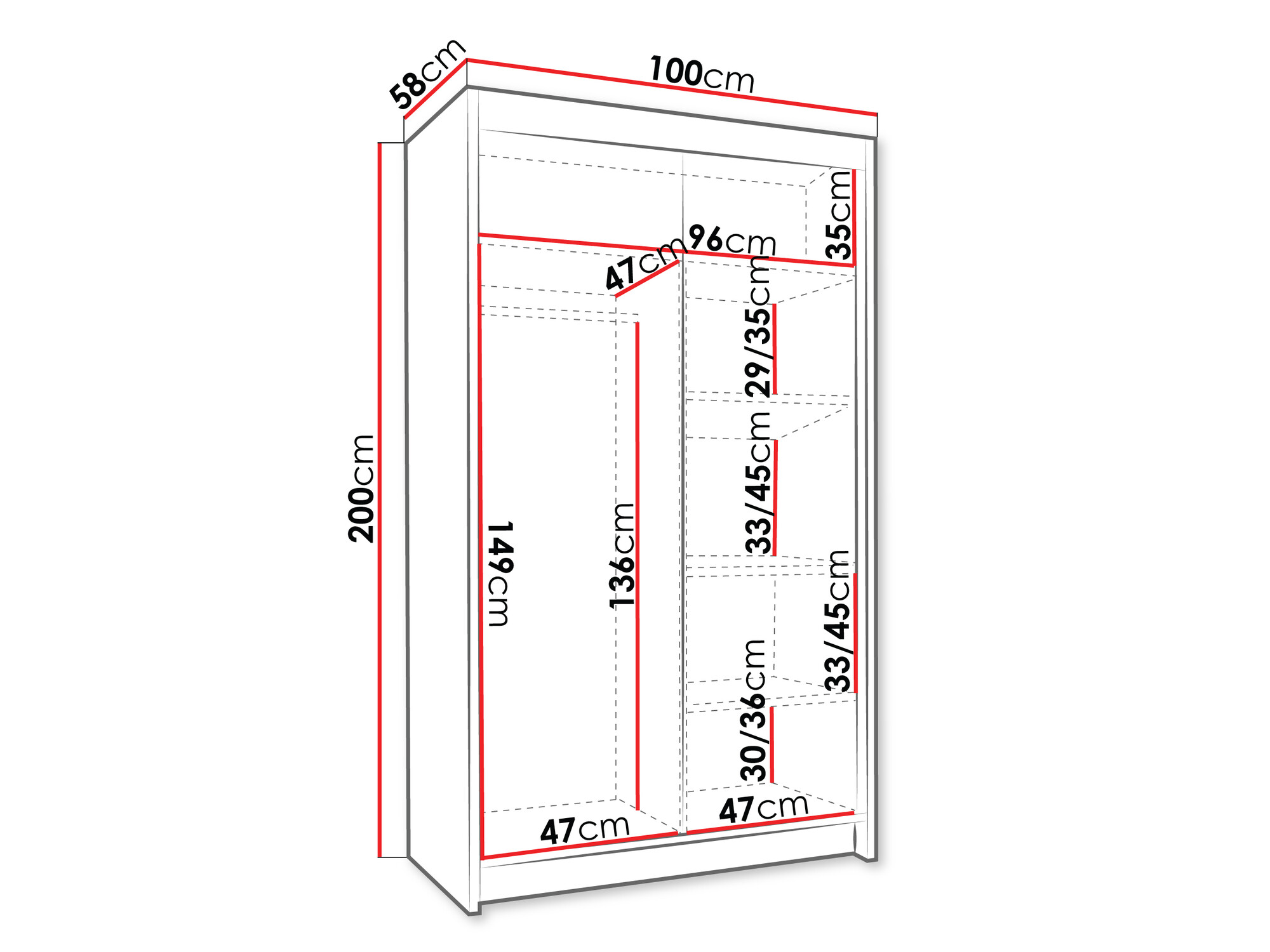 Armario Closico Corden III (Blanco)