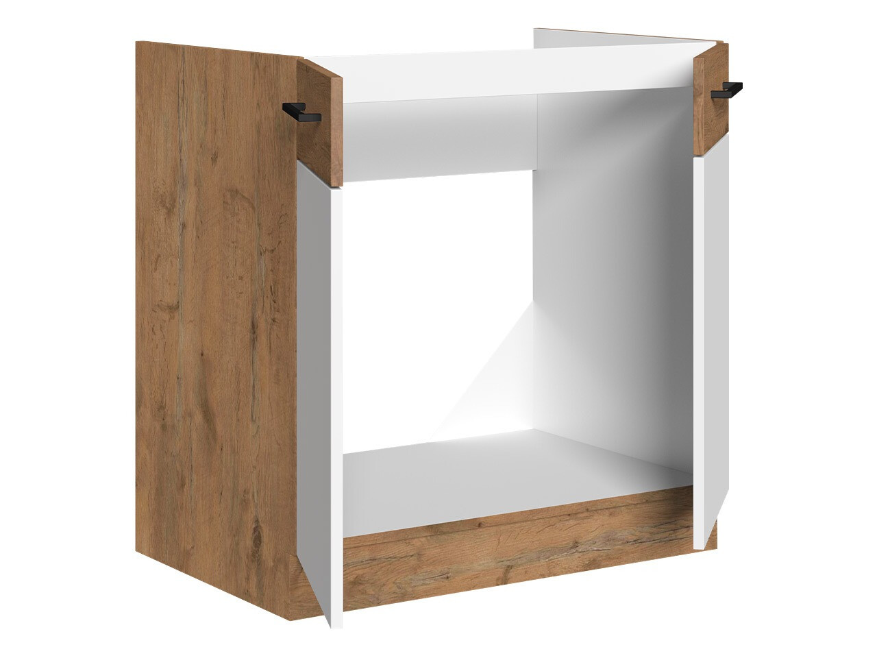 Mueble lavabo modular con puertas Wood White 108