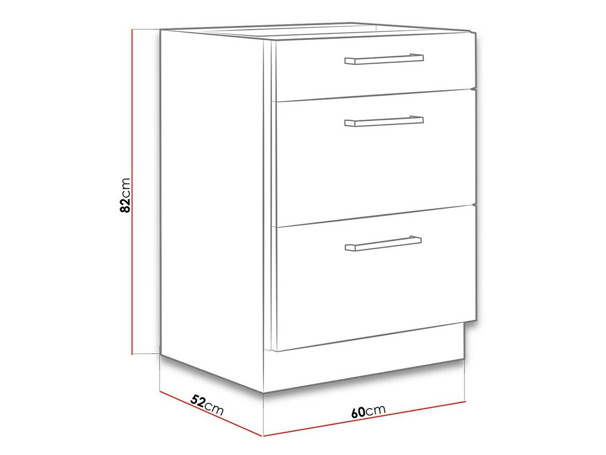 Mueble modular con cajones Wood Grey 115