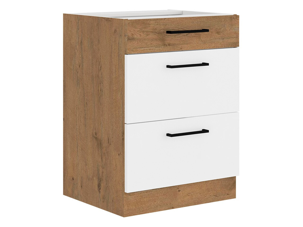 Mueble modular con cajones Wood White 115