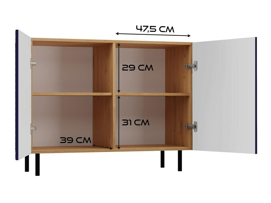 Aparador Romseru 101 (Azul + Roble Artisan)