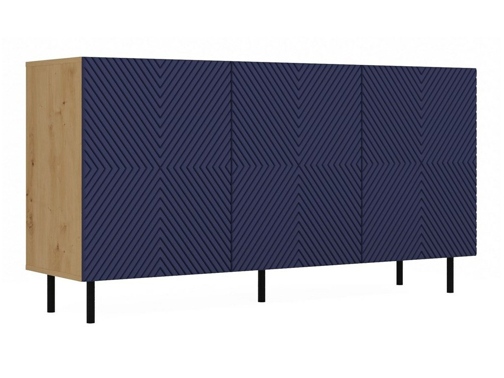 Aparador Romseru 103 (Azul + Roble Artisan)