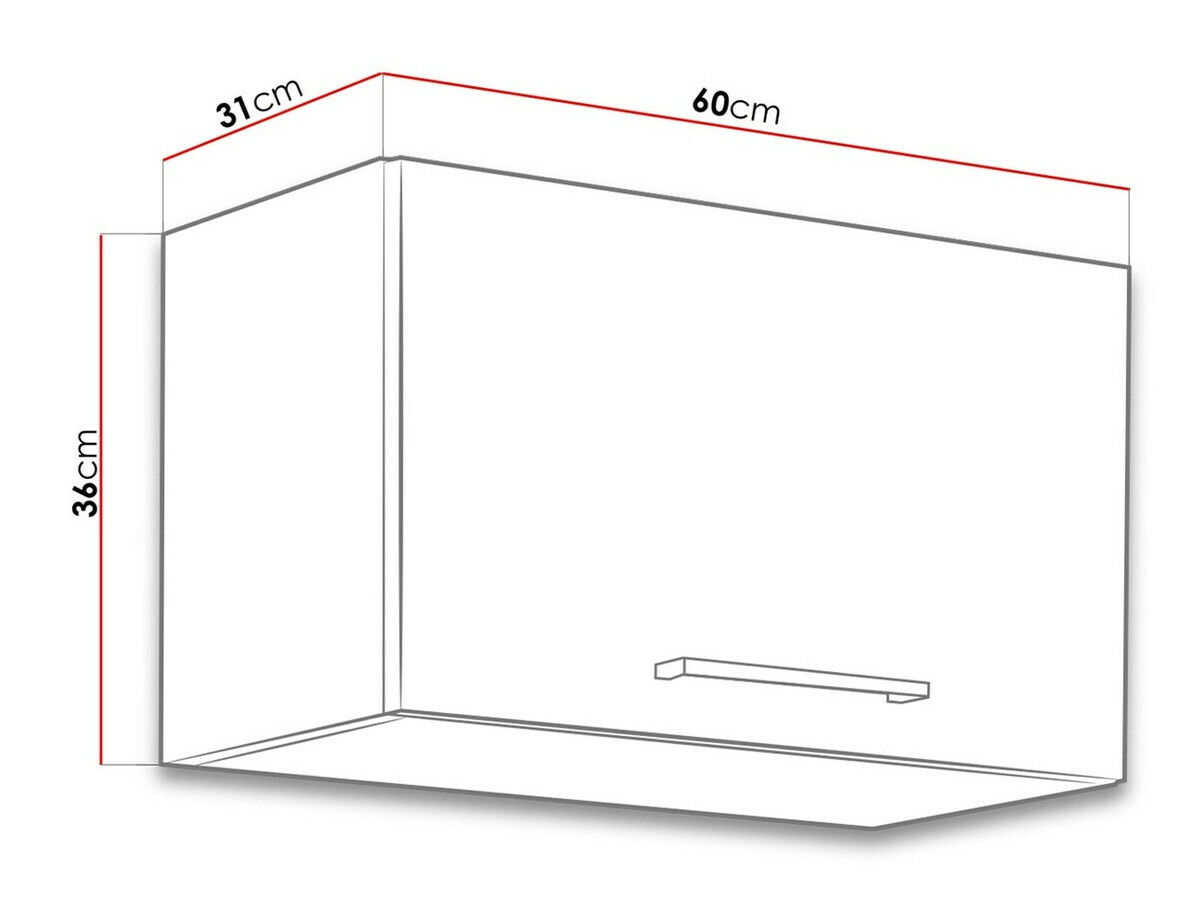 Armario de pared modular Wood White 111