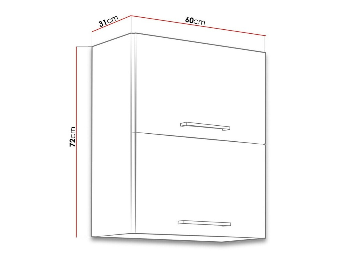 Armario de pared modular Wood White 132
