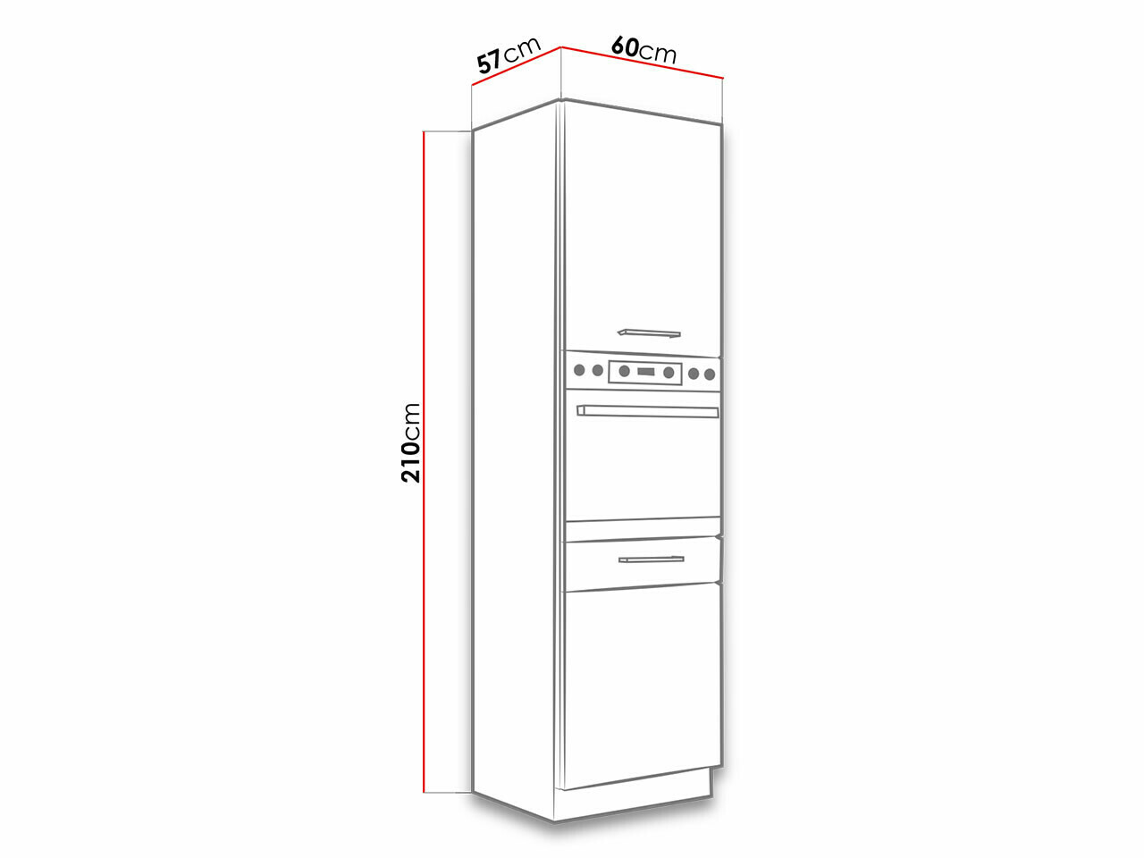 Armario modular para electrodomésticos empotrados. Wood Dark 123