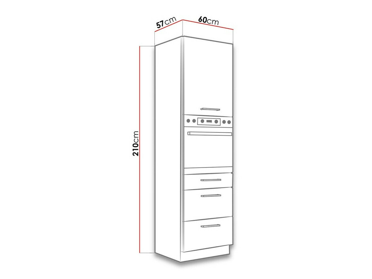 Armario modular para electrodomésticos empotrados. Wood Grey 126