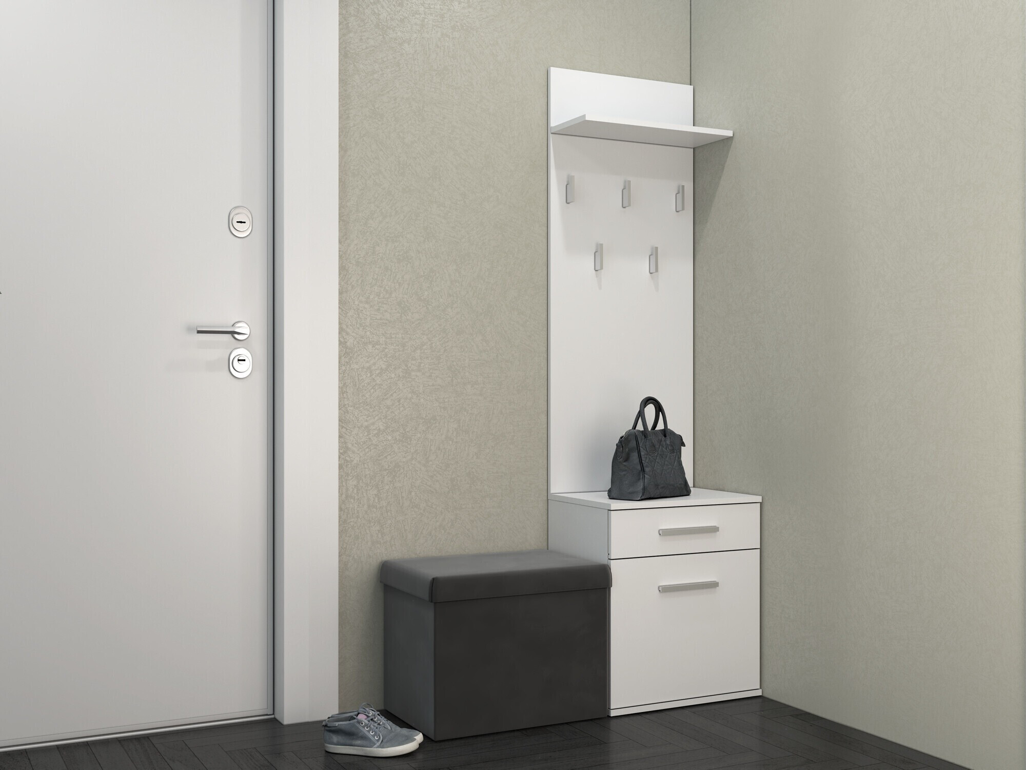 Conjunto para recibidor Mandeville 129 (Mate blanco)