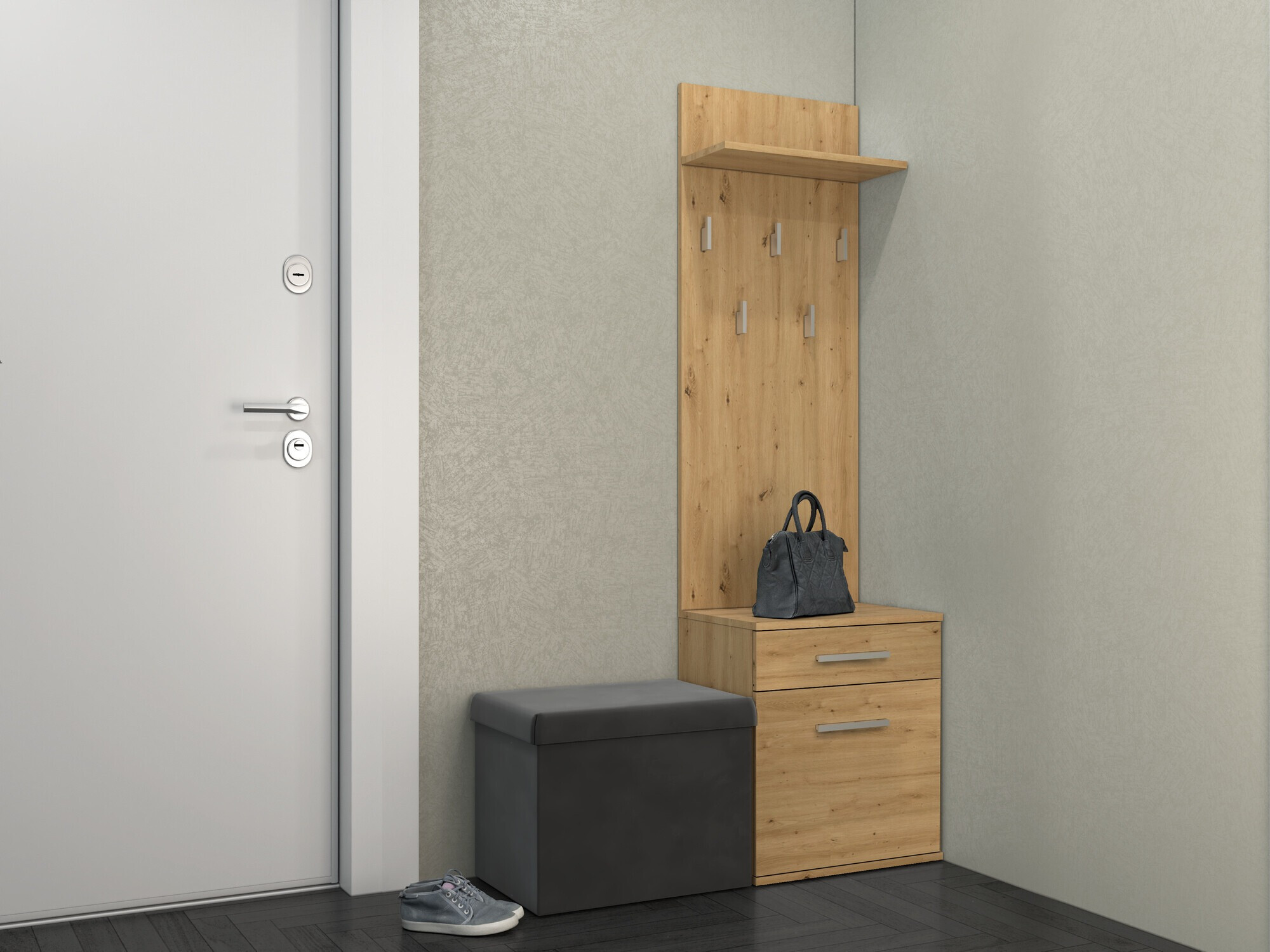 Conjunto para recibidor Mandeville 129 (Roble Artisan)