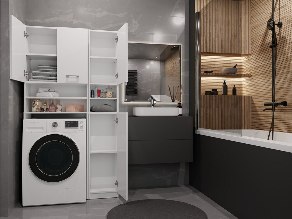 Estantería para baño Mandeville 128 (Blanco)