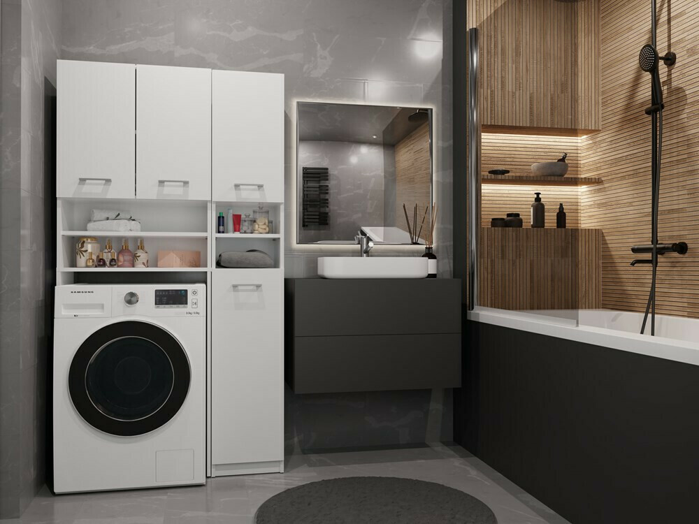 Estantería para baño Mandeville 128 (Blanco)