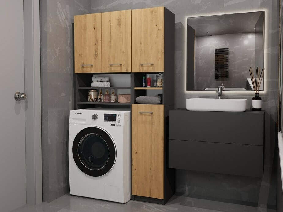 Estantería para baño Mandeville 128 (Roble Artisan)