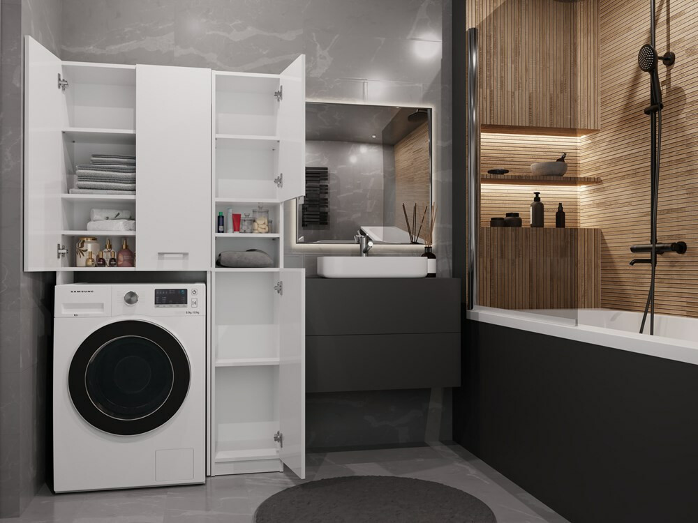 Estantería para baño Mandeville 130 (Blanco)