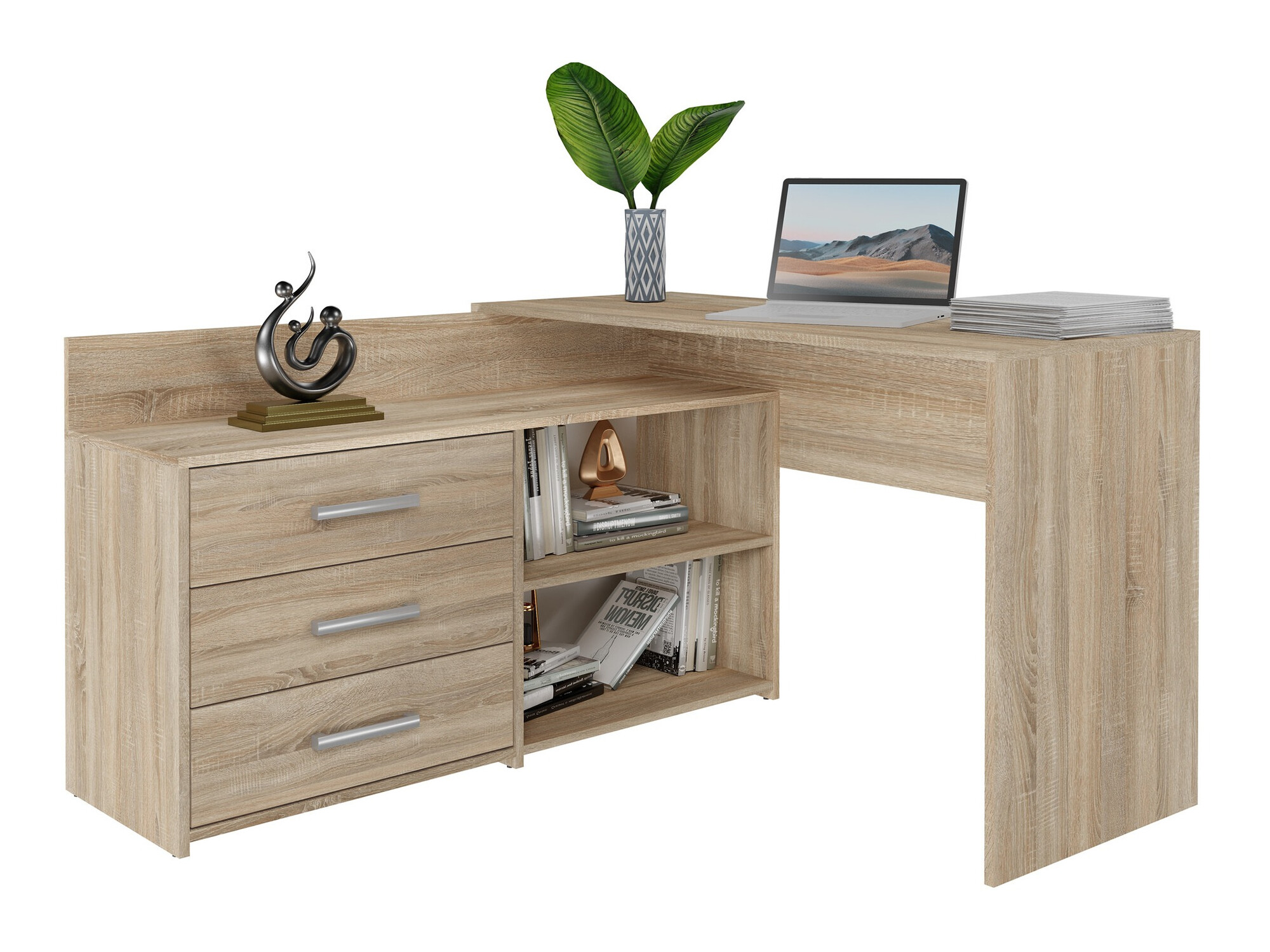 Mesa de ordenador esquinera Mandeville 131 (Roble Sonoma)