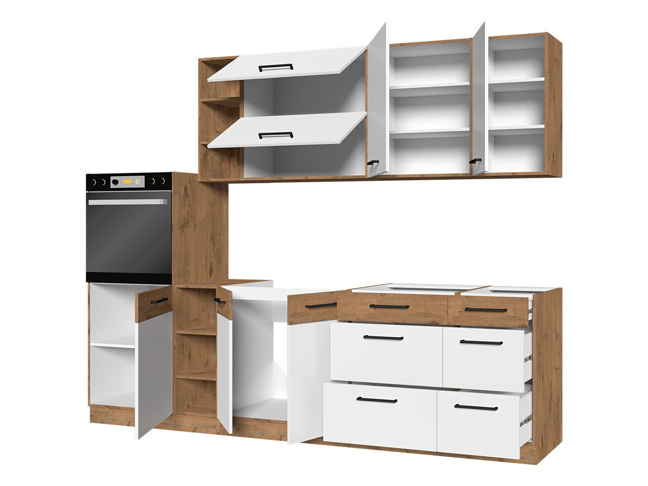 Conjunto de cocina modular Wood White 136