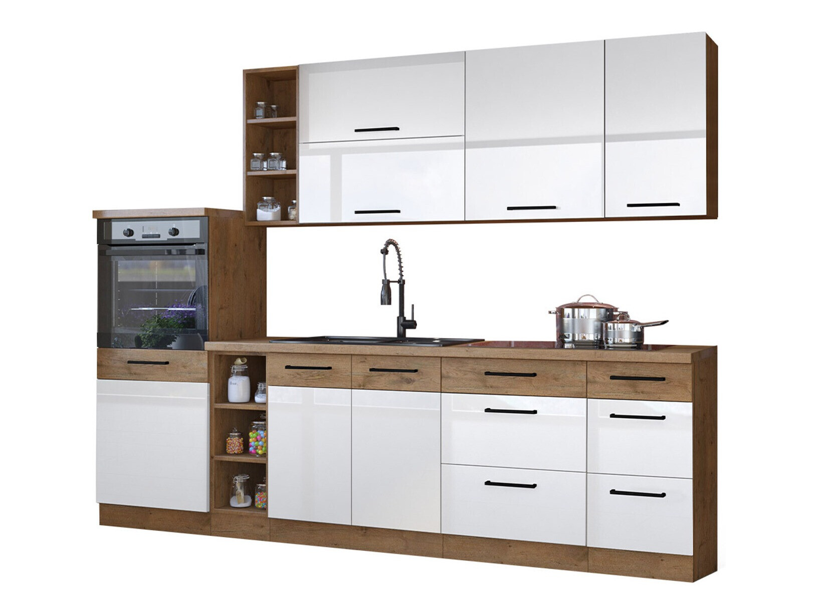 Conjunto de cocina modular Wood White 136