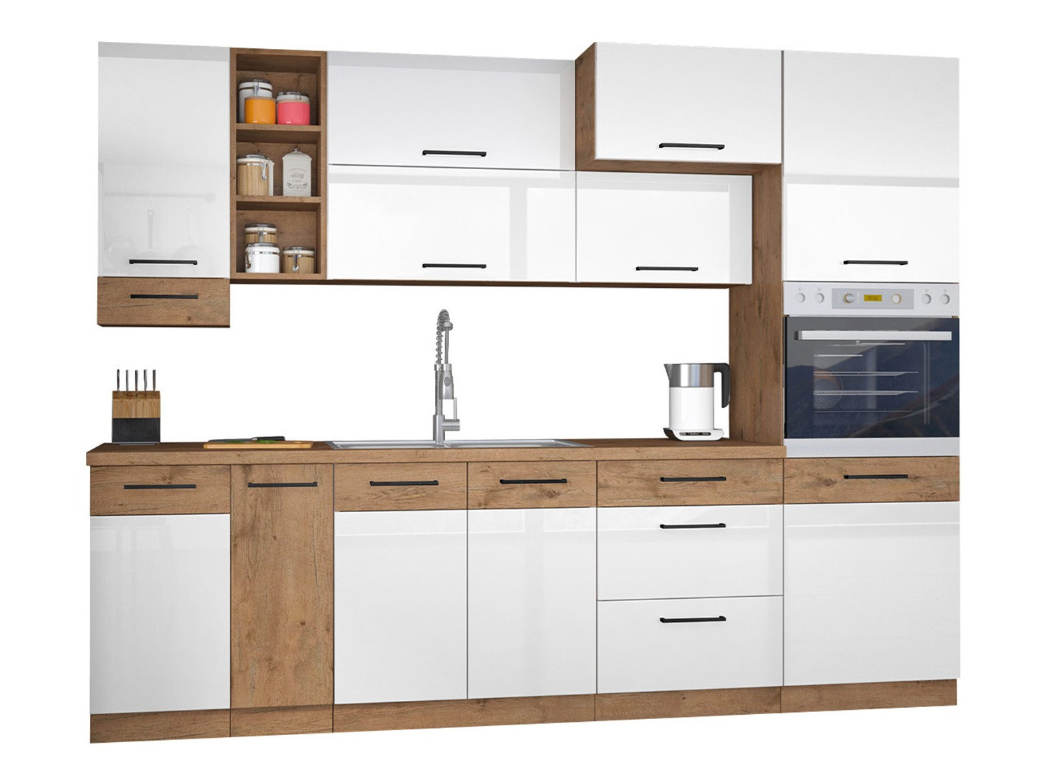 Conjunto de cocina modular Wood White 137