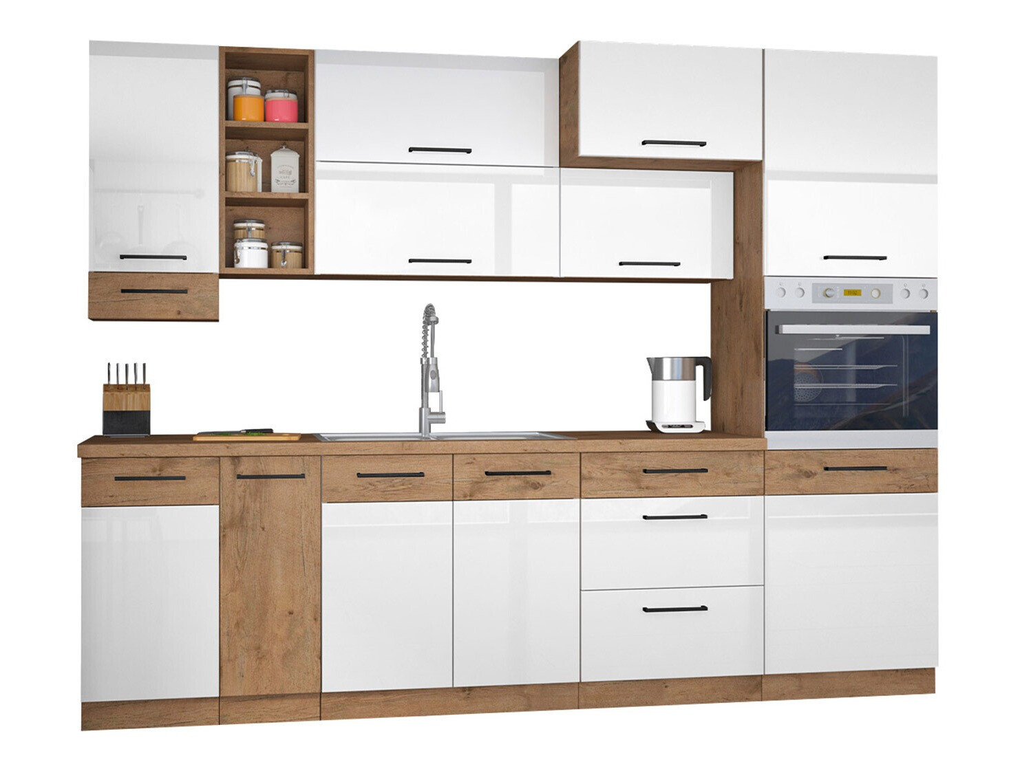 Conjunto de cocina modular Wood White 137