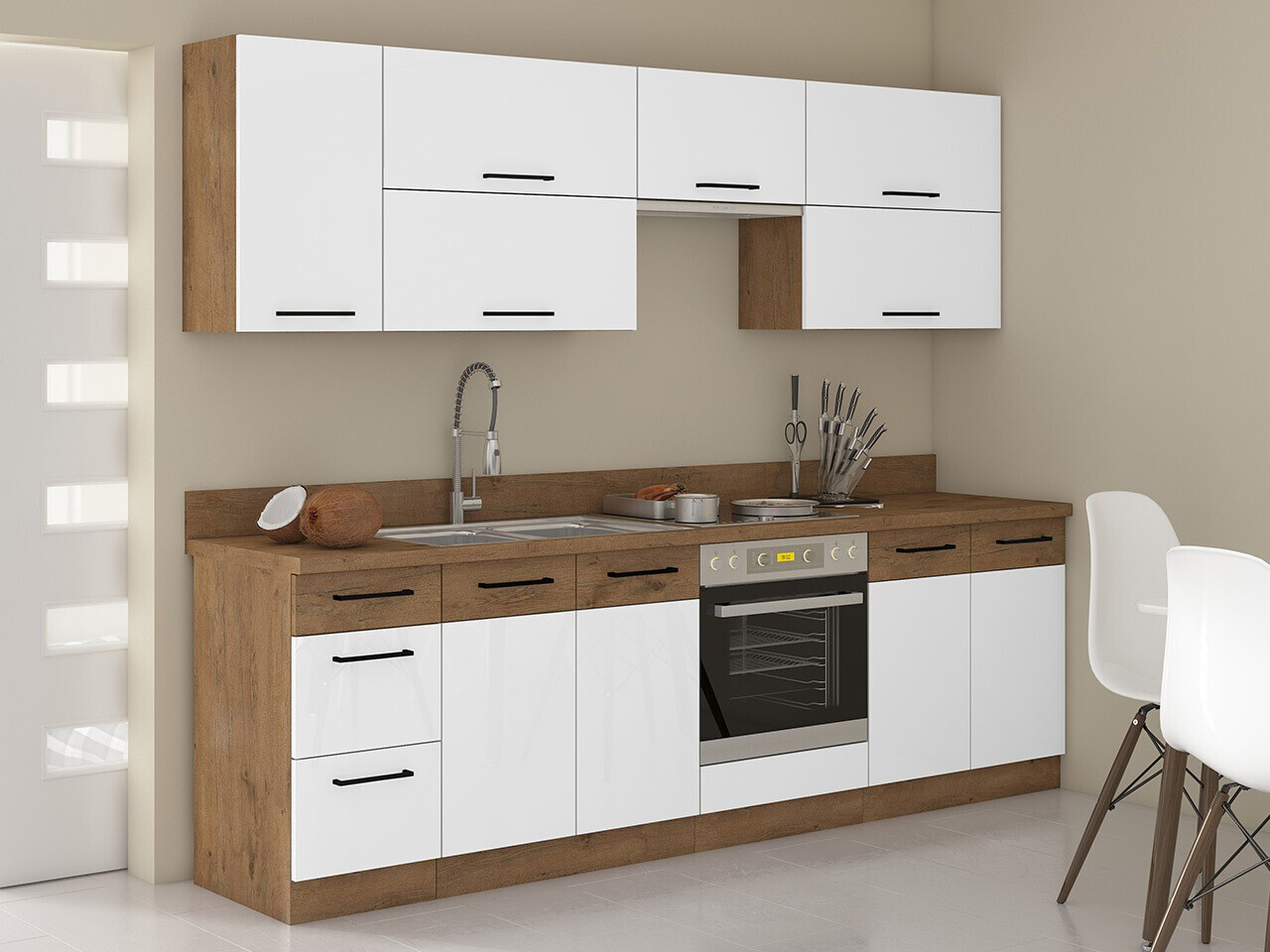 Conjunto de cocina modular Wood White 138