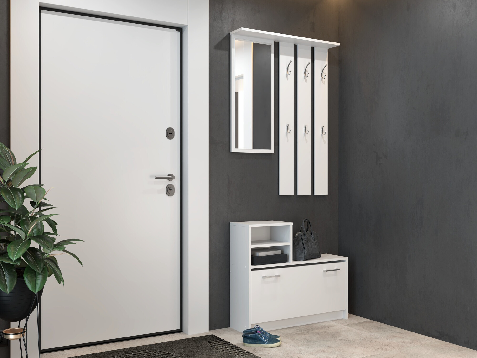 Conjunto para recibidor Mandeville 144 (Blanco)