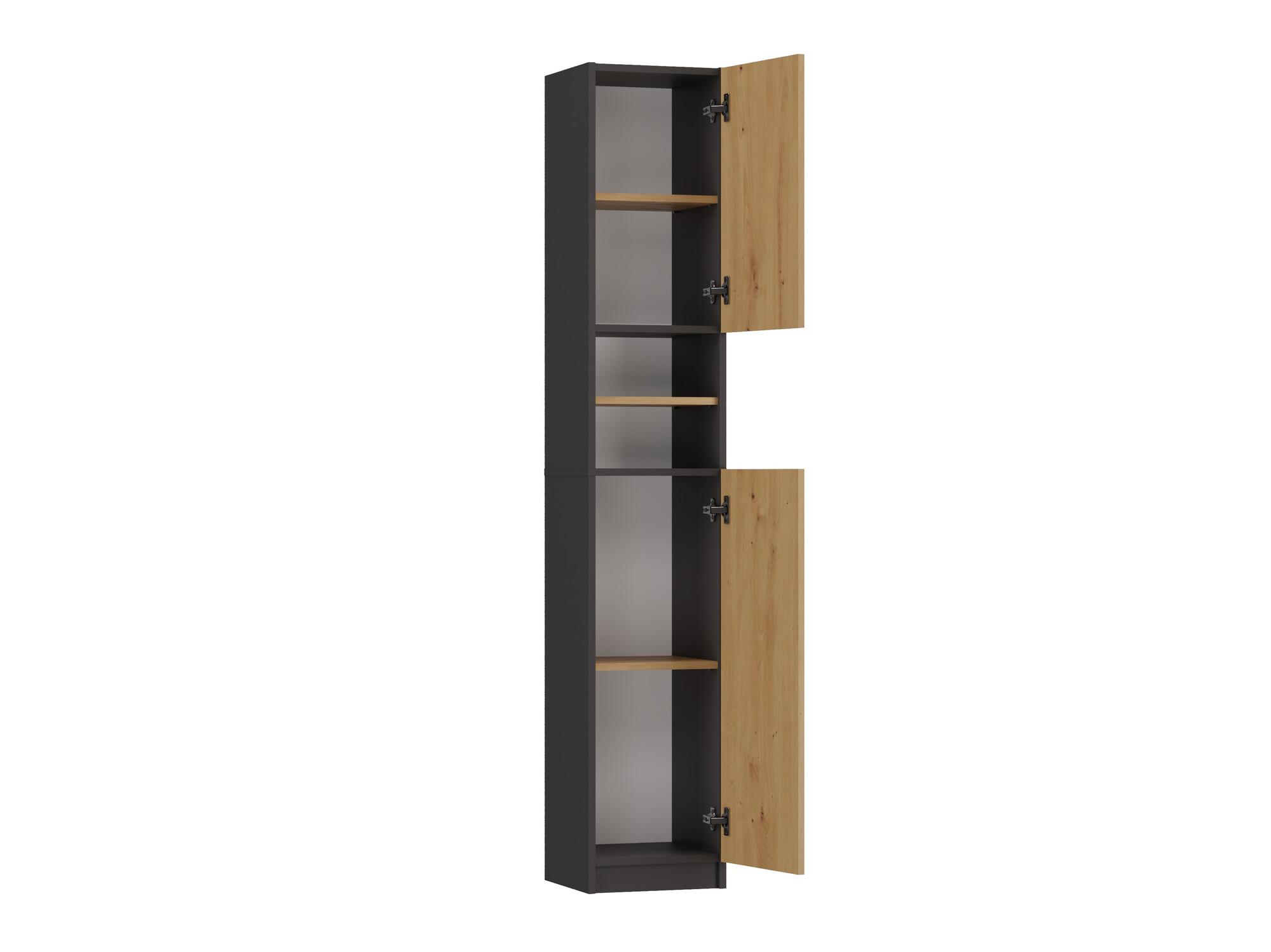 Armario de pie para baño Mandeville 152 (Antracita + Roble Artisan)