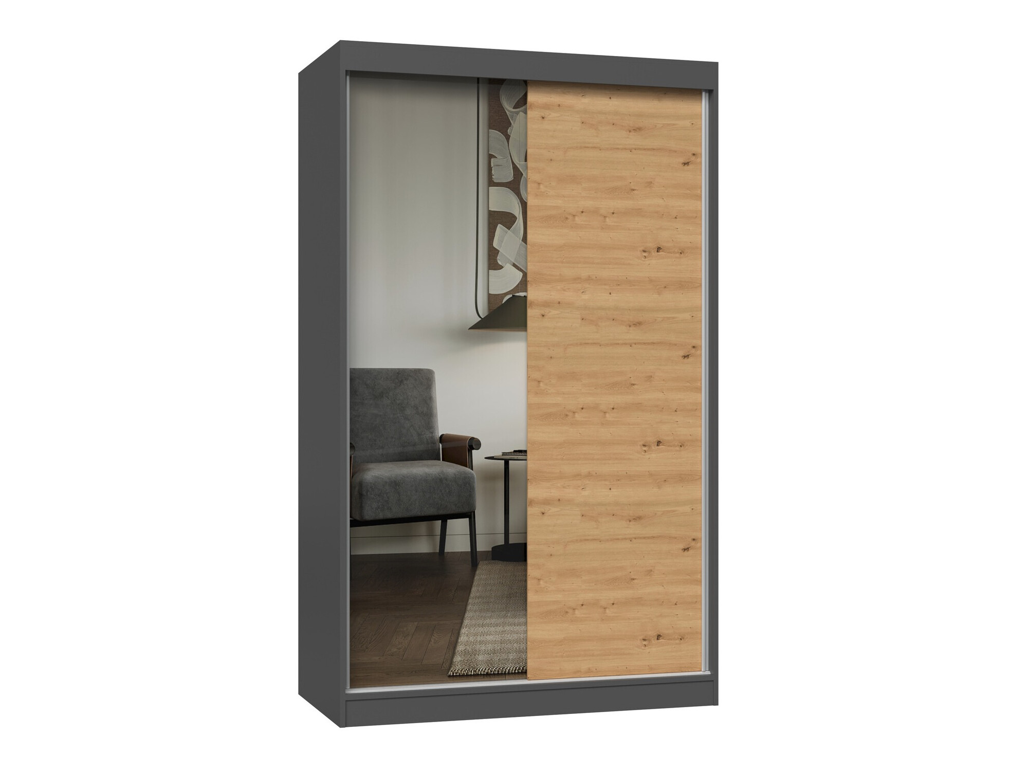 Armario Mandeville 155 (Antracita + Roble Artisan)