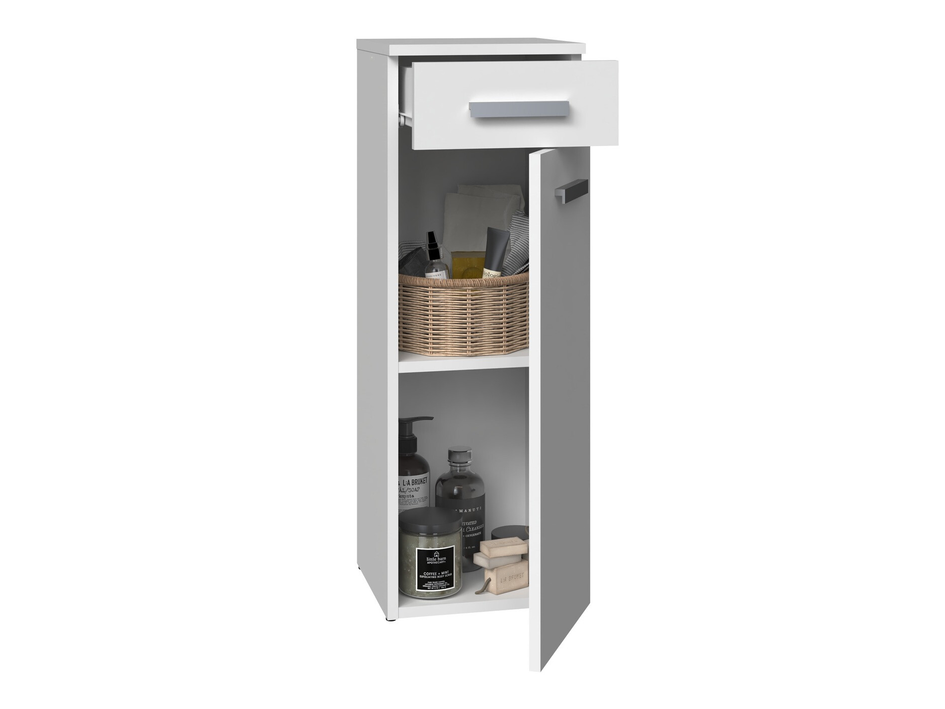 Armario de pie para baño Nolmaru 109 (Blanco)