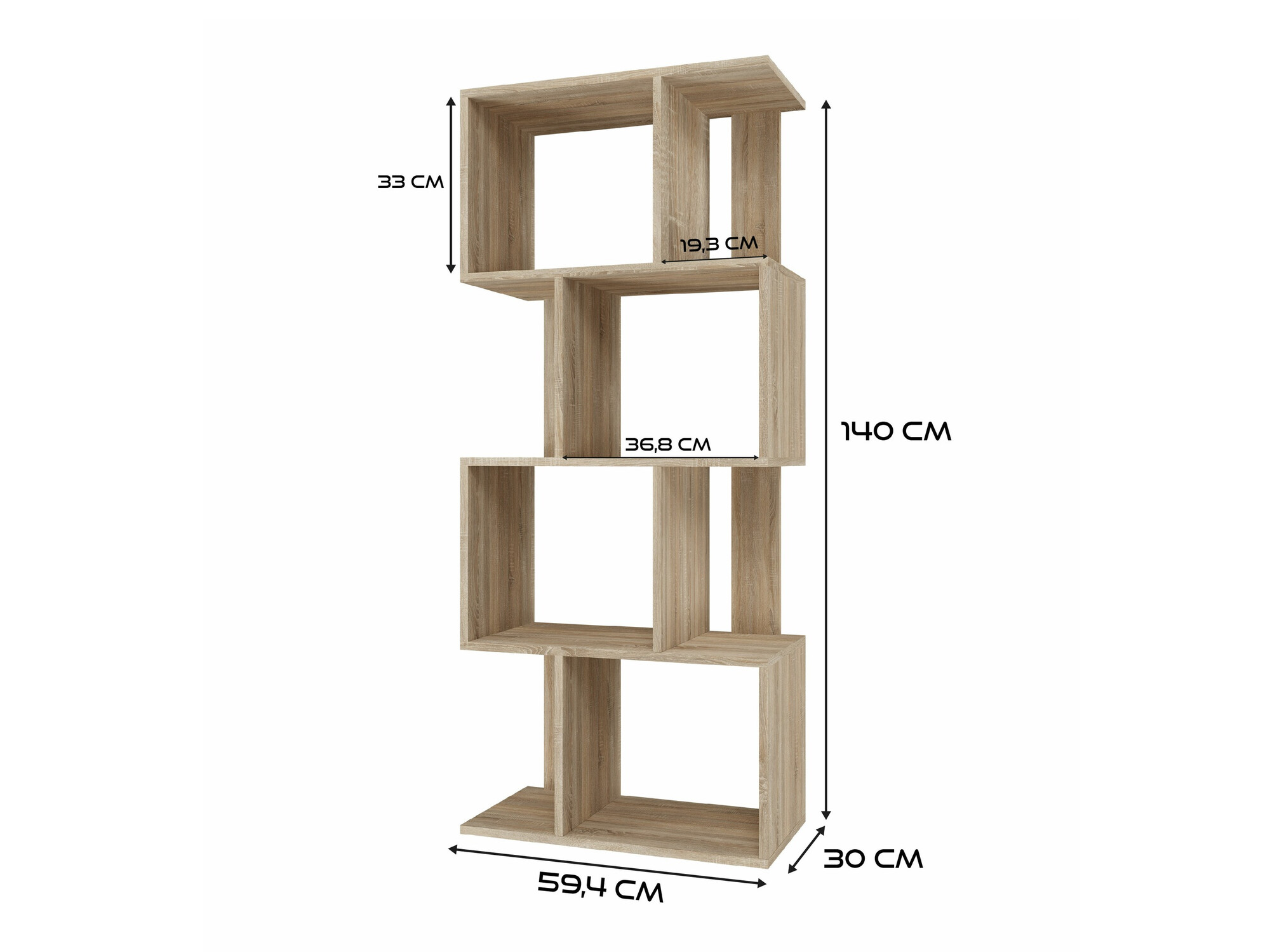Estantería Mandeville 160 (Roble Sonoma)