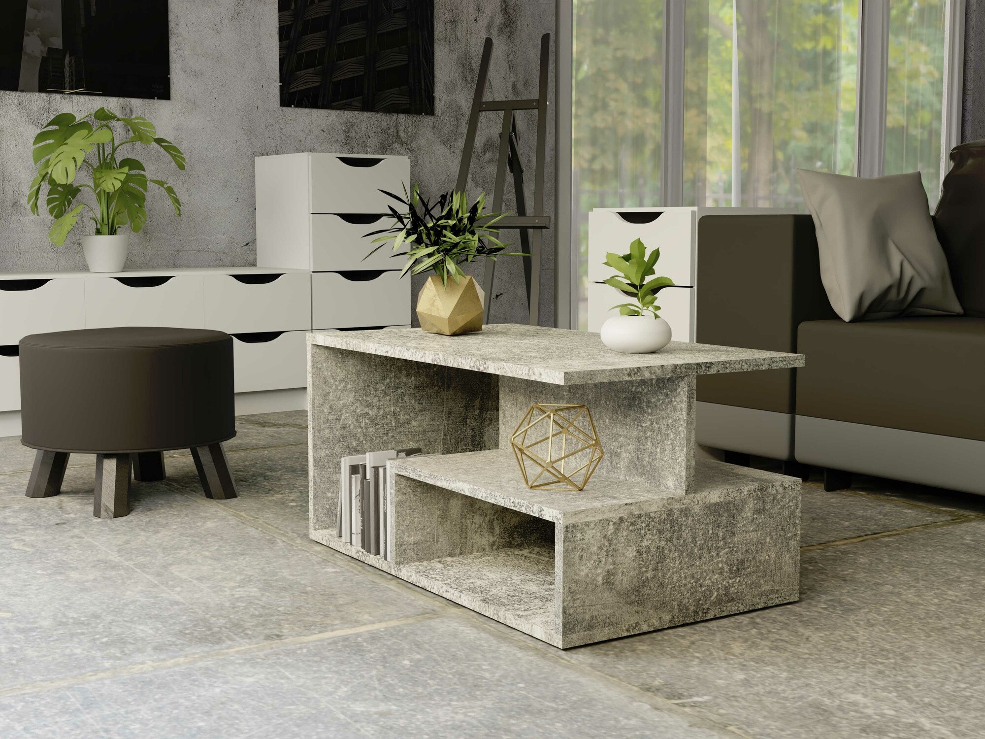 Mesa de centro Mandeville 166 (Hormigón)
