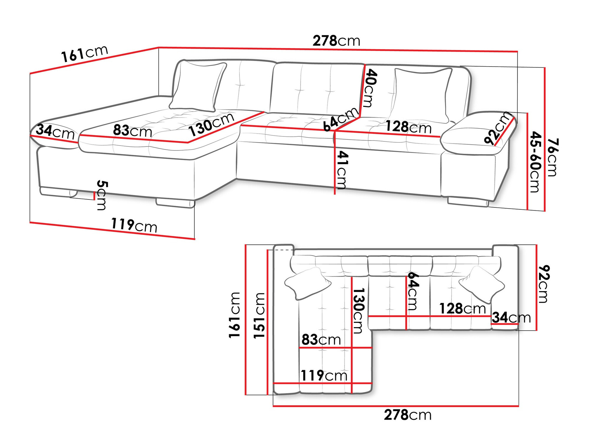 Sofá rinconero Comfivo 219 (Soul 20)