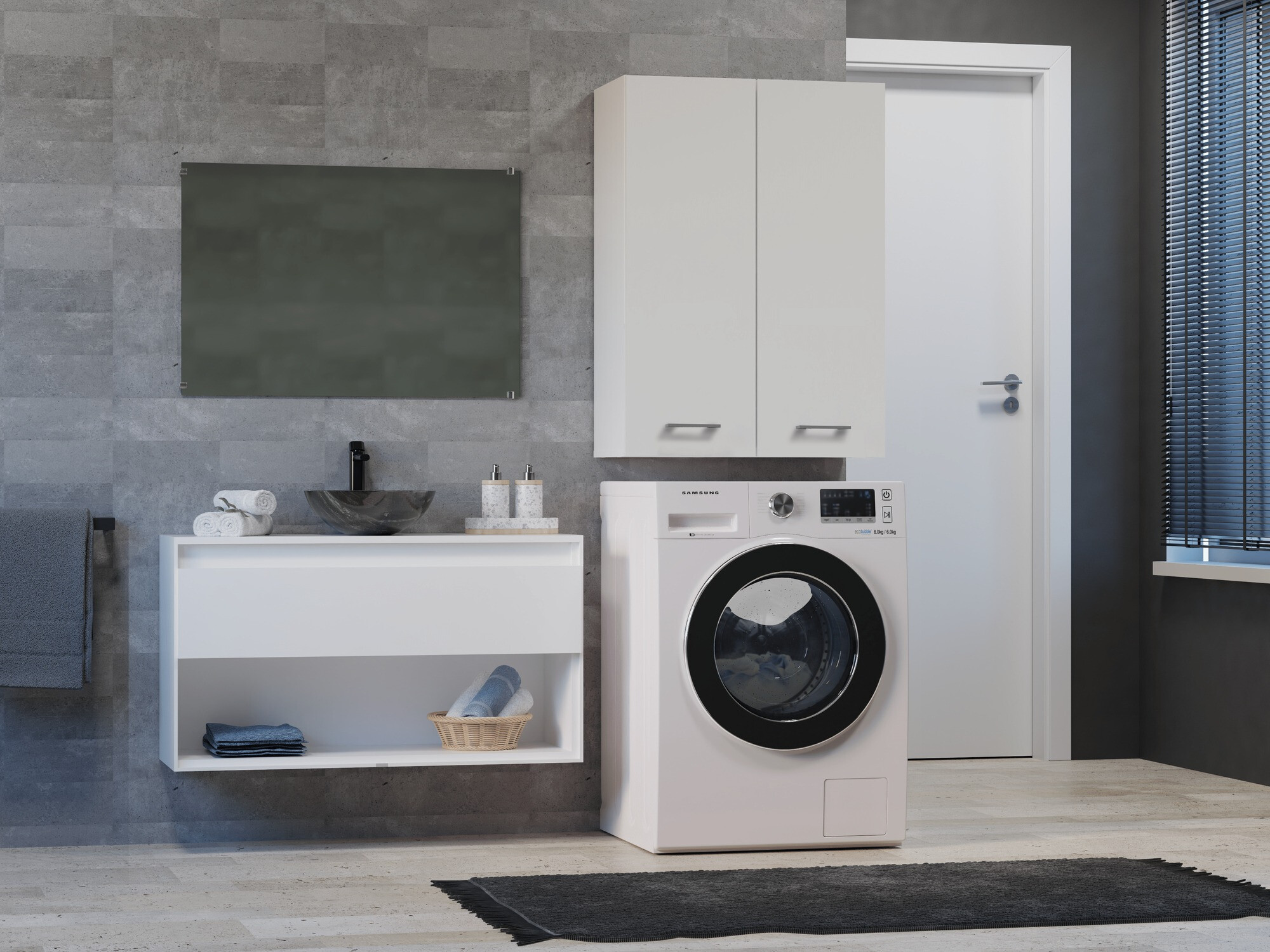 Armario colgante para baño Balelbo 105 (Blanco)