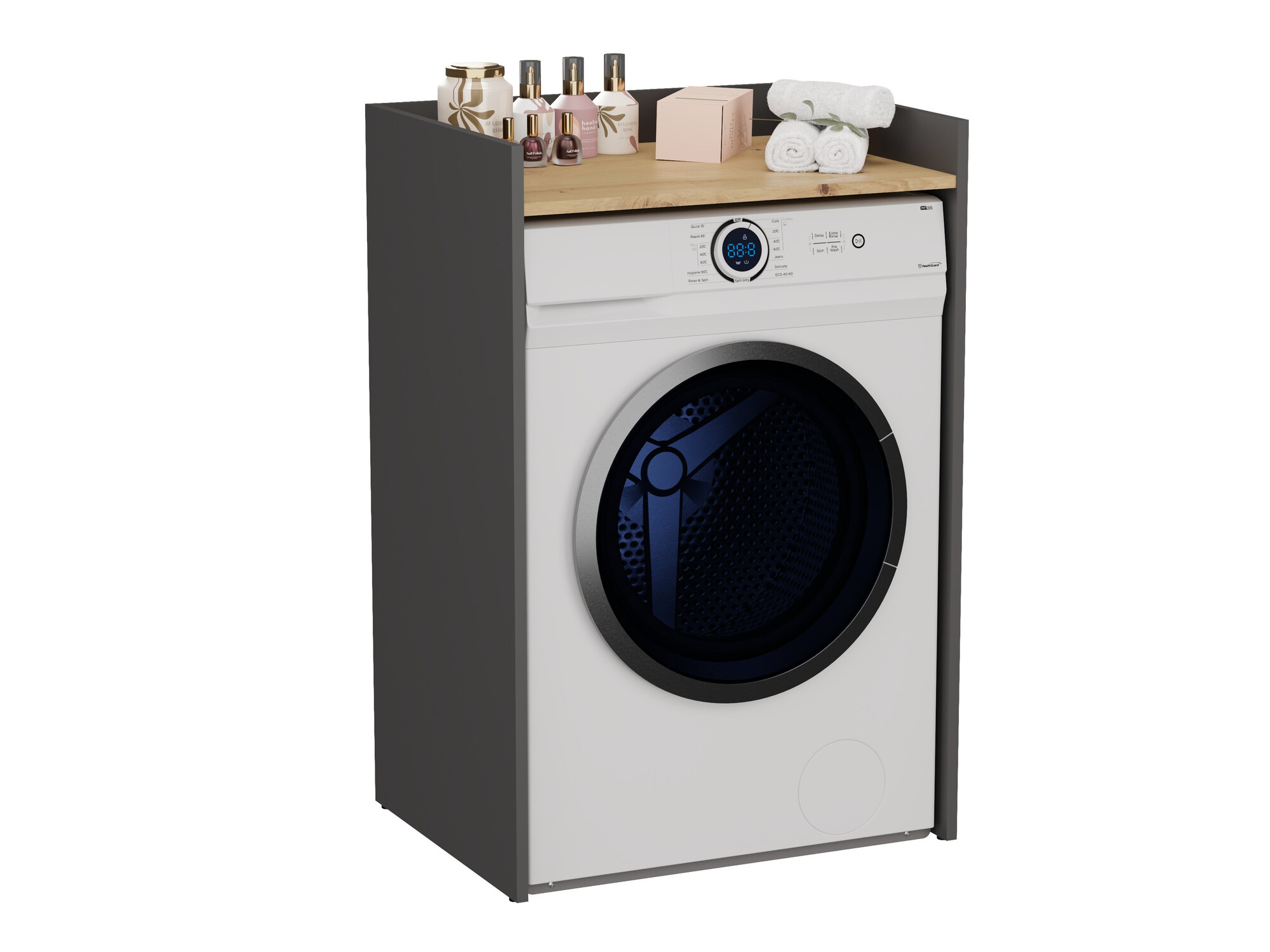 Armario de pie para baño Balelbo 102 (Antracita + Roble Artisan)