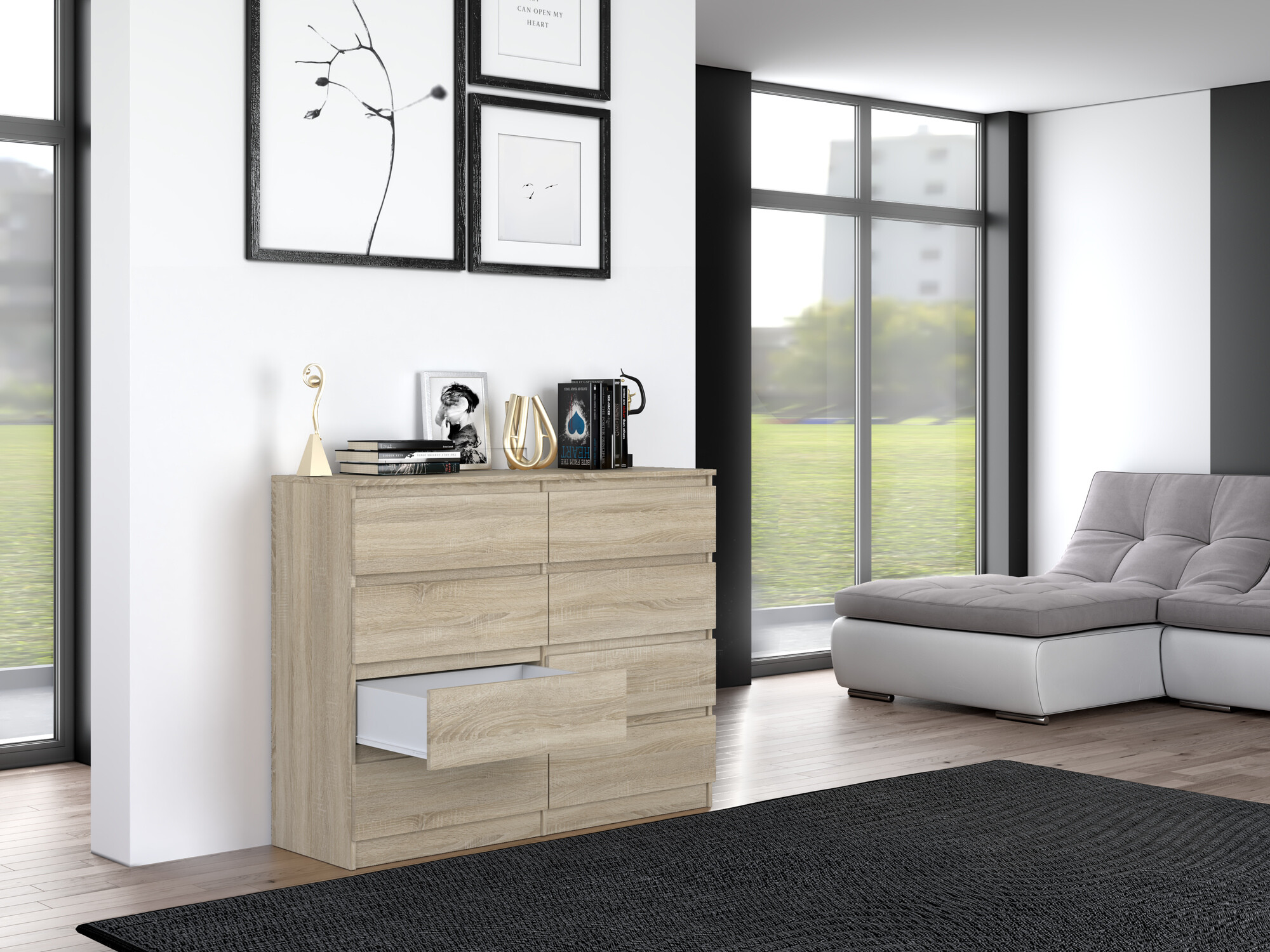 Cómoda Elbvelu 101 (Roble Sonoma)